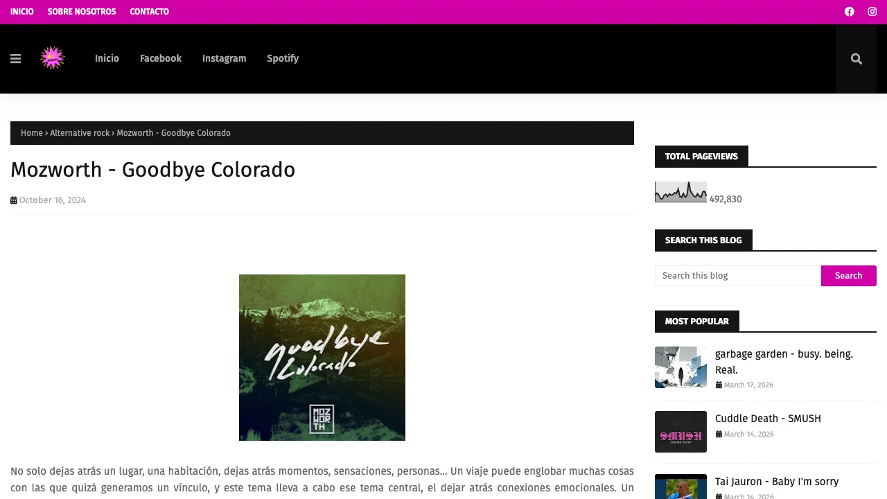 Indie Dream — mozworth - Goodbye Colorado